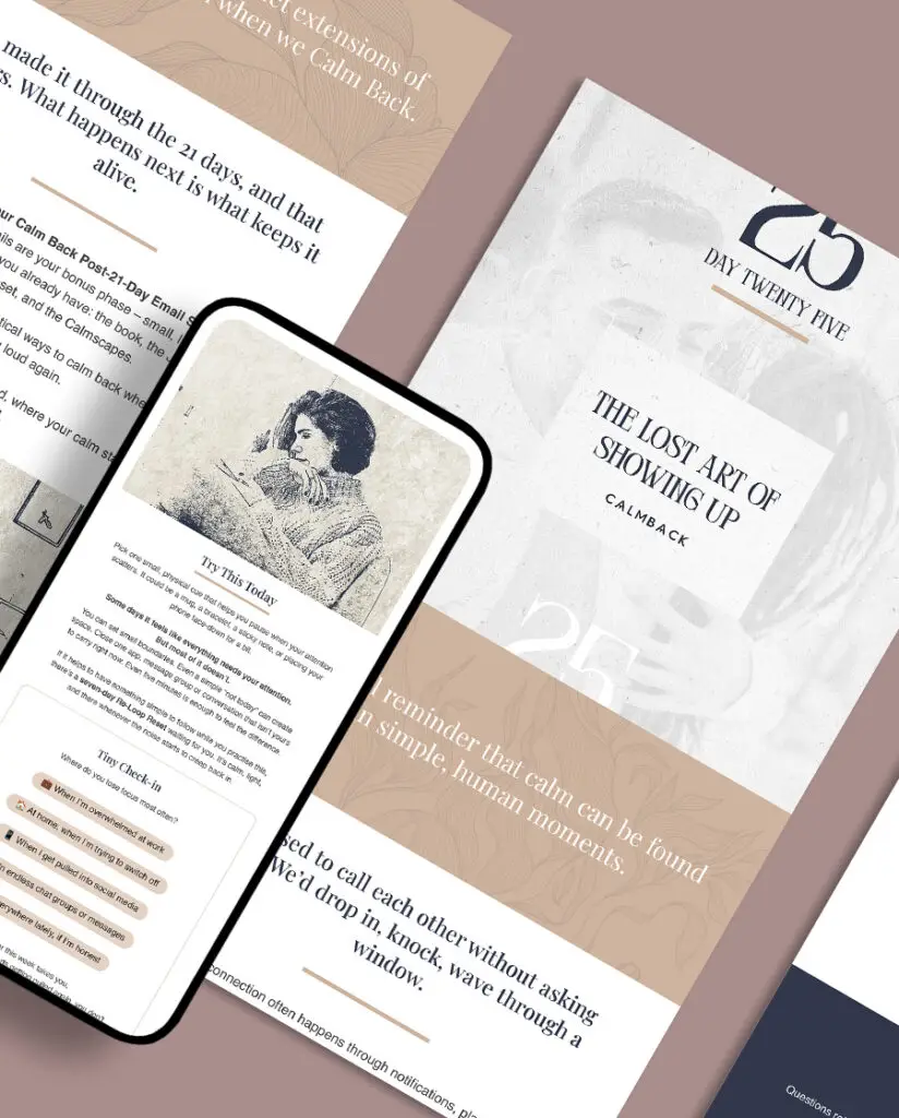 Calm Back Post 21 Day Email Series