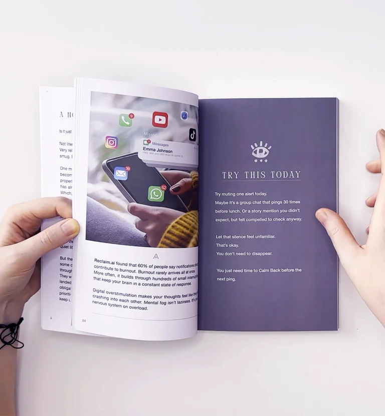 Calm Back Book Interior - Try This